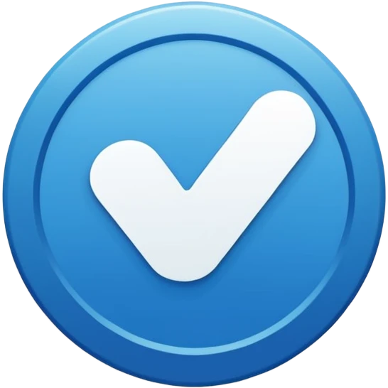 A high-resolution 2D icon of an Instagram-style verified badge.  emoji