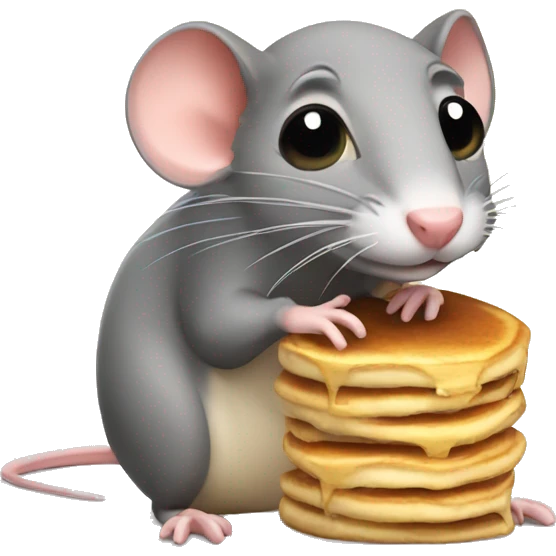 Rat with pancake emoji