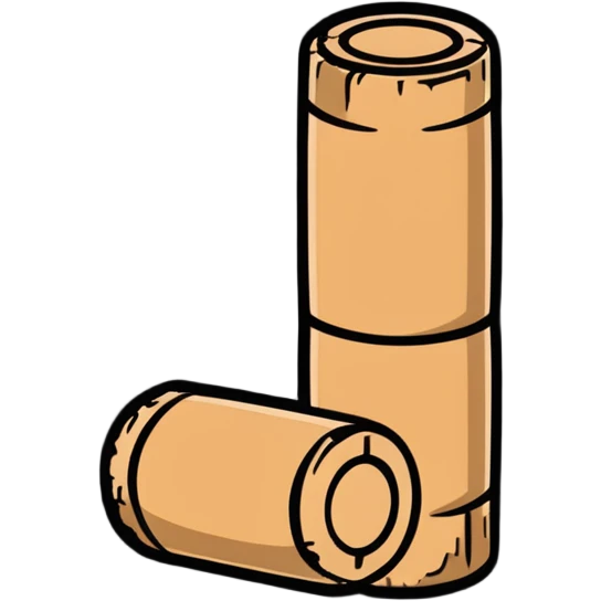 wine cork, cartoonish sticker style emoji