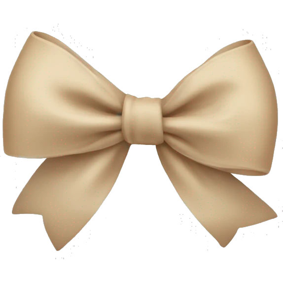 Beige bow   emoji