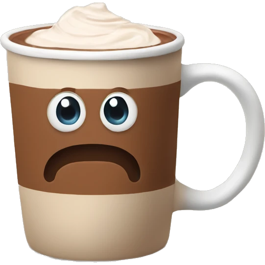 hot chocolate in beige mug emoji
