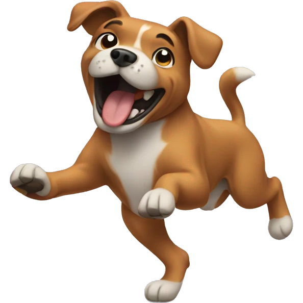 A dog dancing emoji