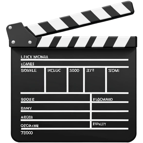 most abstract possible clapperboard, single line with one diagonal, absolute minimalism emoji