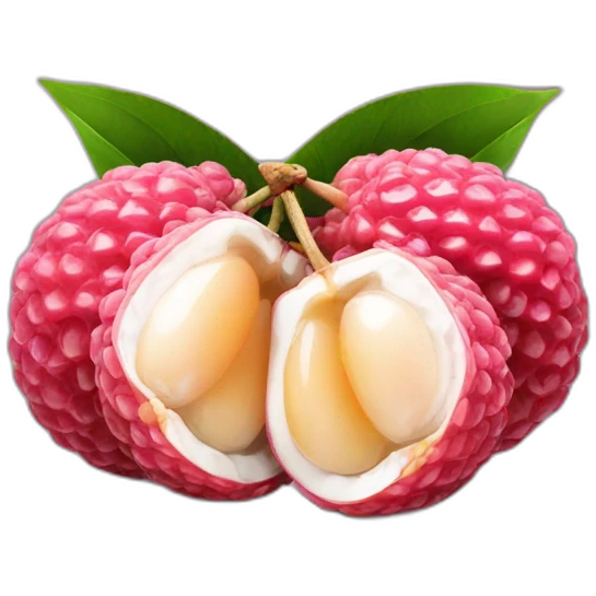 lychee cut in half emoji