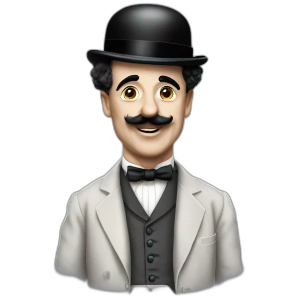 Charlie chaplin without the cap emoji