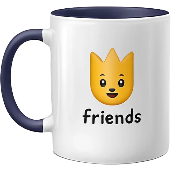 Emoji de taza blanca de la serie ‘friends’ emoji
