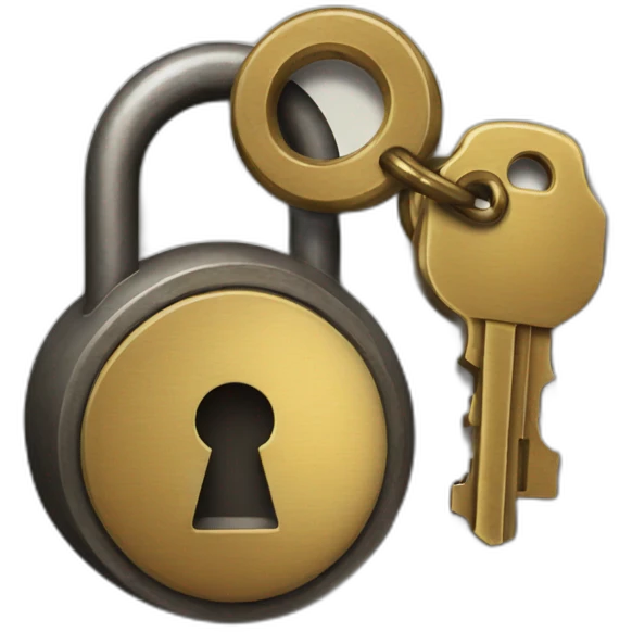 Lock and key emoji