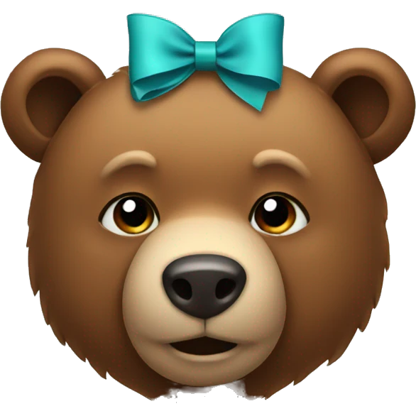 bear with a bow on its head  emoji