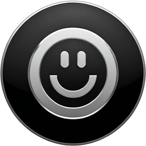 Minimalistic metallic power button emoji, perfect circle, black and white reflective metal, thin glowing outline, flat futuristic design

 emoji
