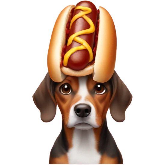 Hotdog with a hat emoji