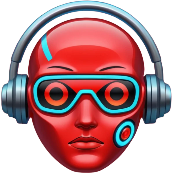 red glitter cyberpunk light emoji