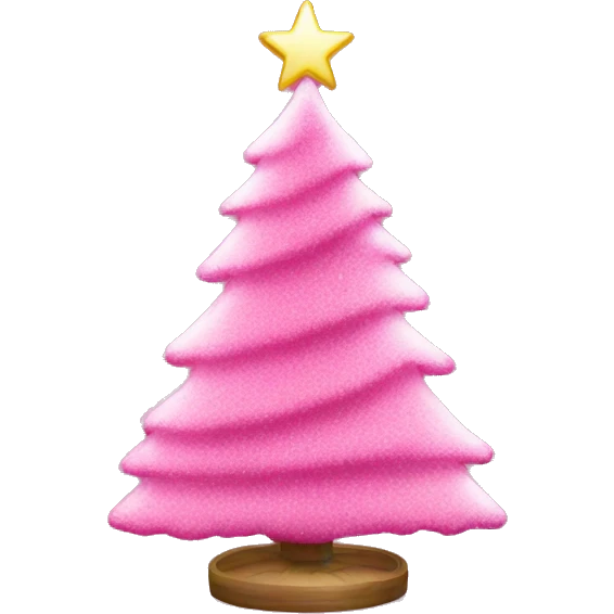 Pink Christmas tree emoji