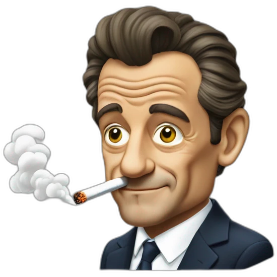 Nicolas sarkozy smoking cigarette emoji