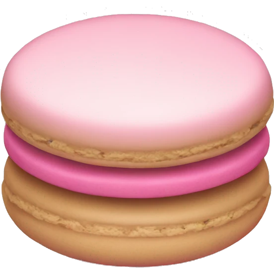 Two beige and pink macaroons emoji