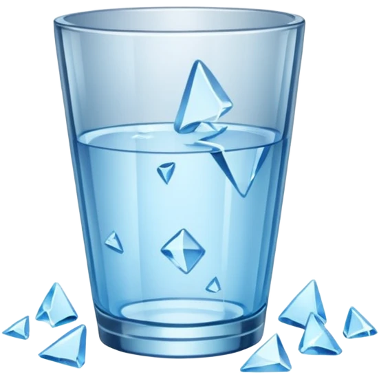 broken water glass emoji