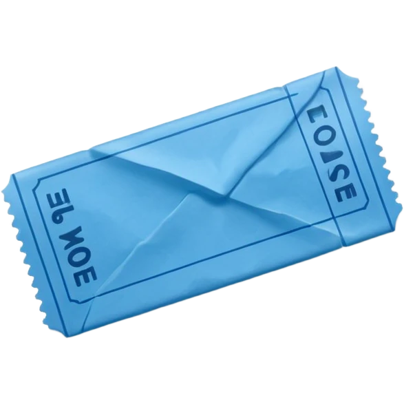 Blue ticket emoji