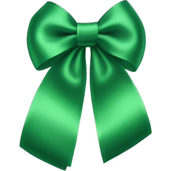 Green satin bow emoji
