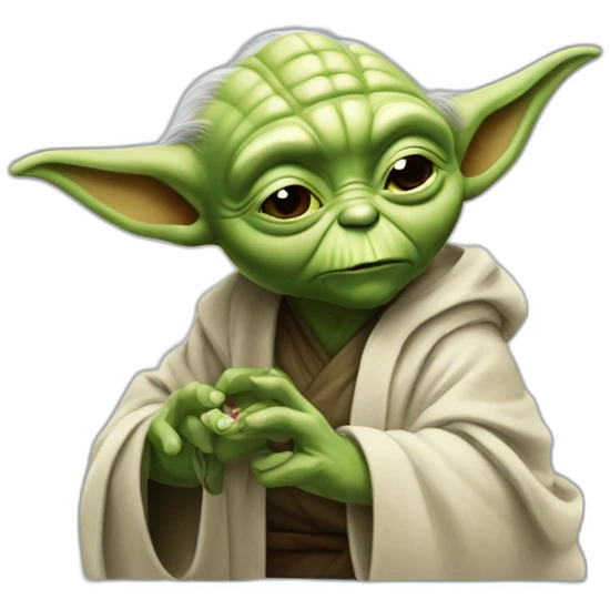 Yoda qui fait un doigt d’honneur emoji