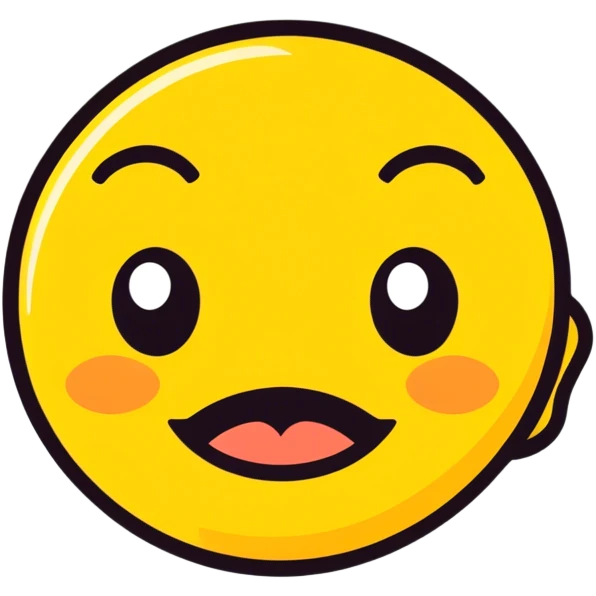 Yellow emoji with one squinting eye  emoji
