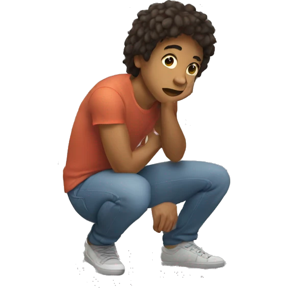 crouching emoji