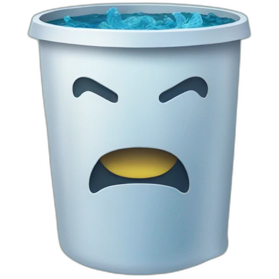 Plastic trash in ocean emoji