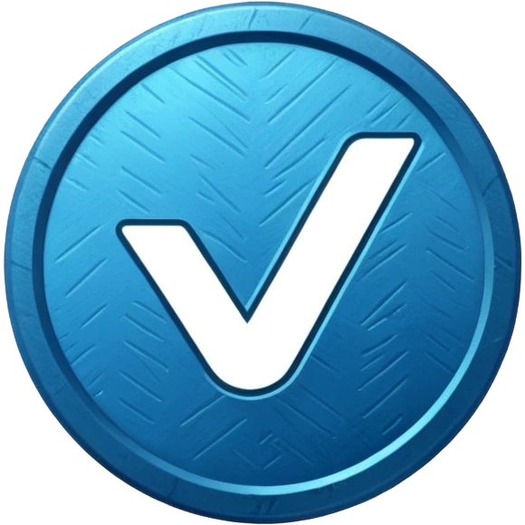 A blue tick ✅ verification badge with a rough outer body for my tiktok account emoji