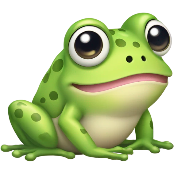 Cute kawhii frog emoji