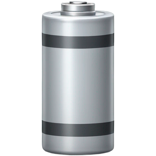 Single Gray battery  emoji