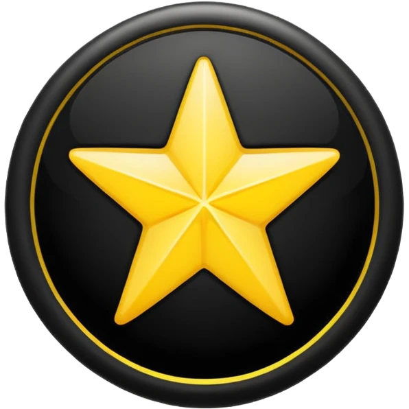 Make a star inside a clean black circle only emoji