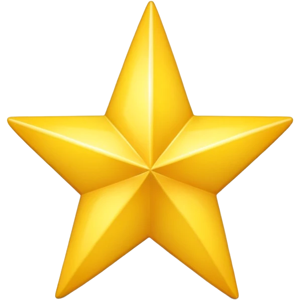 Yellow star 3d emoji