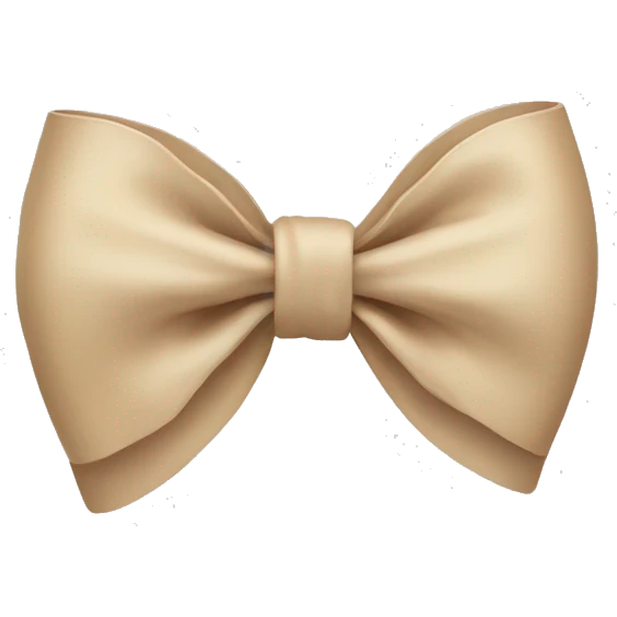 Beige bow emoji