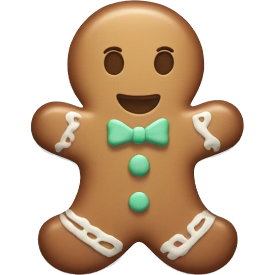 Pastel gingerbread man emoji