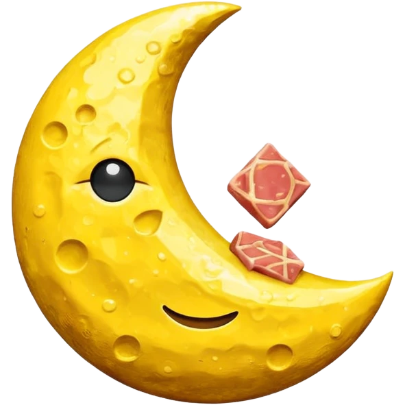 moon made of spam emoji