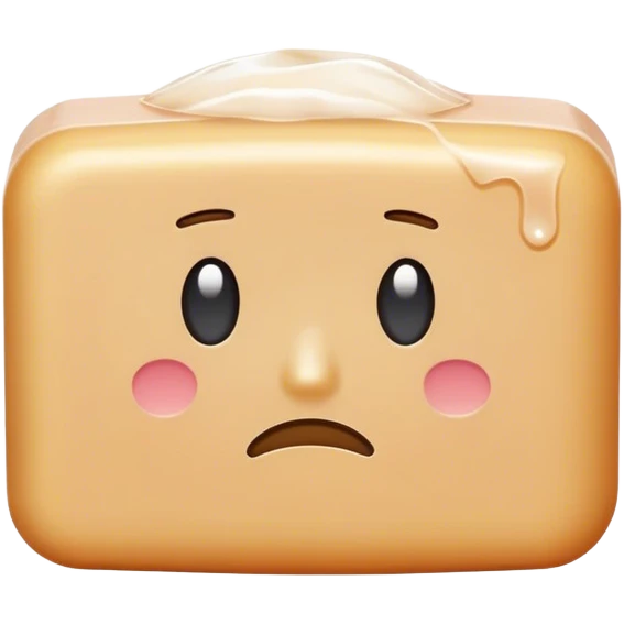 Soap with sad face emoji