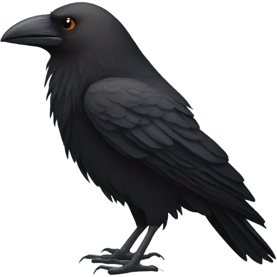 Crow wearing a brown wig emoji