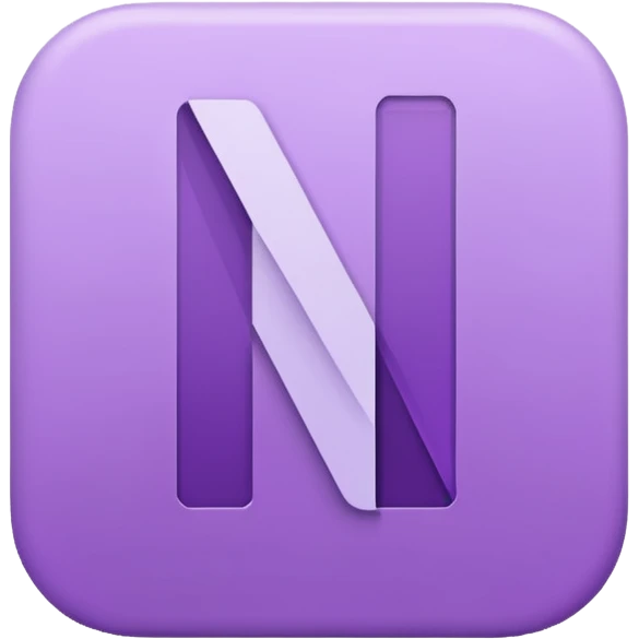 a lilac purple netflix logo, transparent background emoji