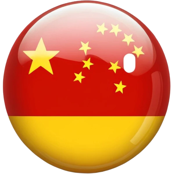 Chinese flag in a bubble emoji