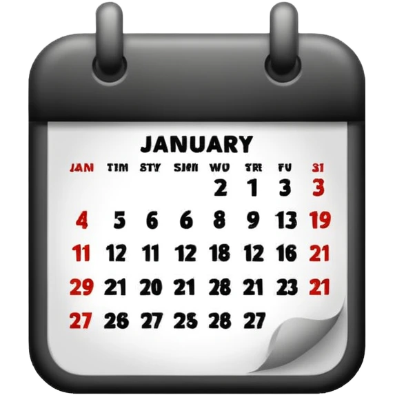 31 January calendar emoji
