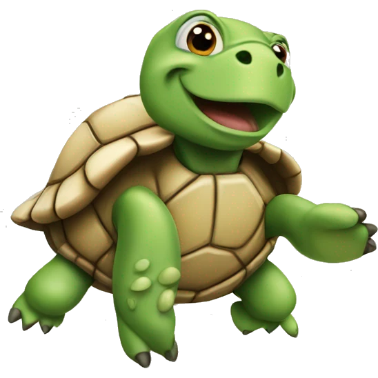 A TURTLE PLAYING FOOTBAZLL emoji