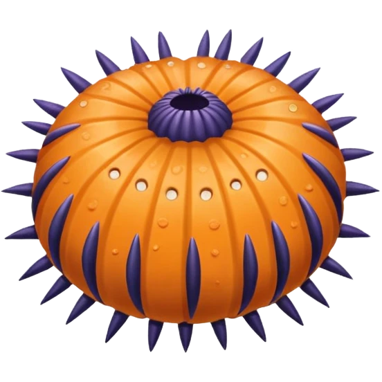 Create a opened half sea urchin emoji emoji