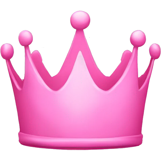 Cute pink crown emoji