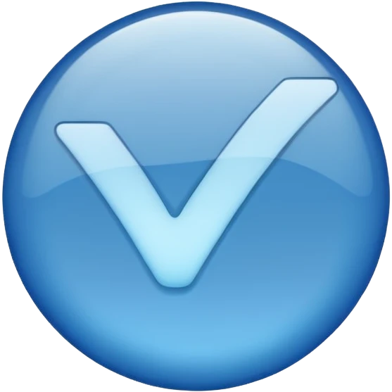 Blue tick emoji