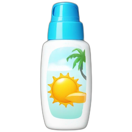 Sunscreen bottle emoji