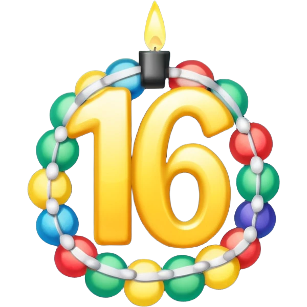 the number "1637" with Christmas lights wrapping it emoji