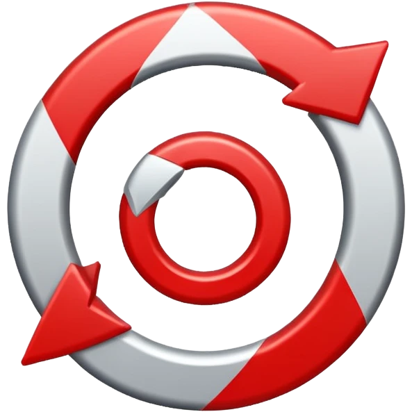 Prompt 15: "Is your backup plan."
Graphic: 🔄 Refresh/loop arrows icon (white with red highlights).
Animation: Arrows rotate smoothly.
Background: Transparent. emoji