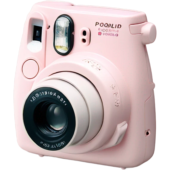 light pink fujifilm instax polaroid camera emoji