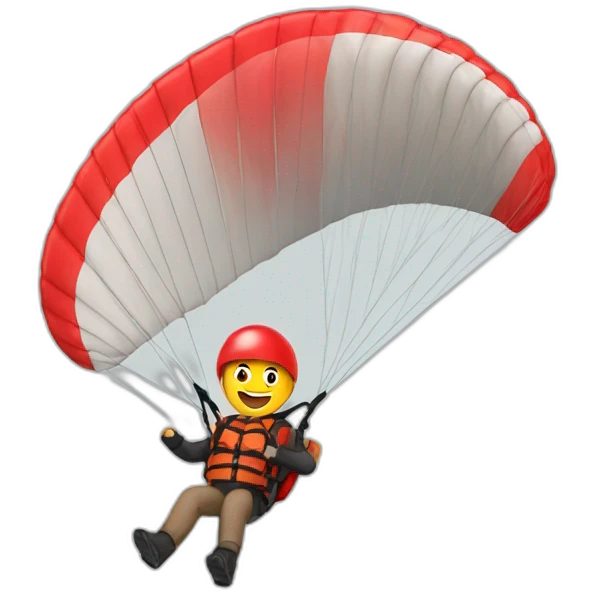 paraglider with turkish flag emoji
