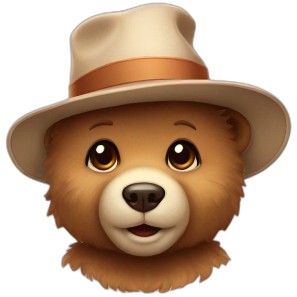teddy bear in a hat emoji