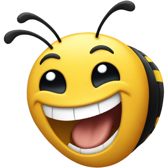 Bee laughing  emoji