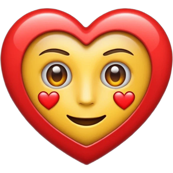 Un emoji qui fait un clin d’œil et mélangé à un cœur rouge iPhone  emoji